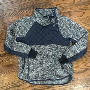 Abercrombie and Fitch fleece pullover. Quilted details. Snaps and pockets. Warm!